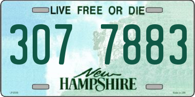 NH license plate 3077883