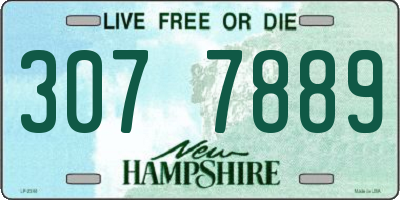 NH license plate 3077889