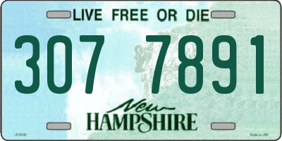 NH license plate 3077891