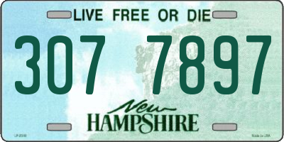 NH license plate 3077897