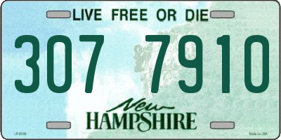 NH license plate 3077910