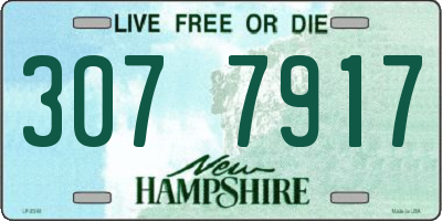NH license plate 3077917