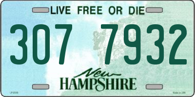 NH license plate 3077932
