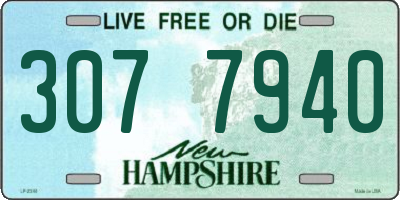 NH license plate 3077940
