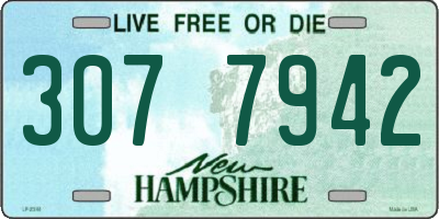 NH license plate 3077942