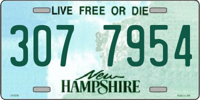 NH license plate 3077954