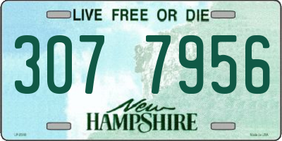 NH license plate 3077956