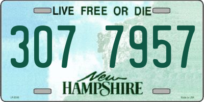 NH license plate 3077957
