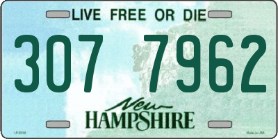 NH license plate 3077962