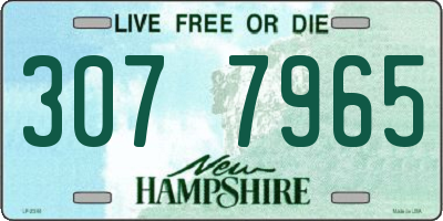 NH license plate 3077965
