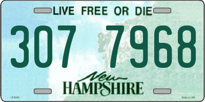 NH license plate 3077968