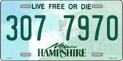 NH license plate 3077970