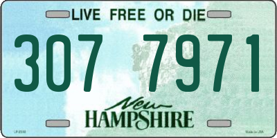 NH license plate 3077971