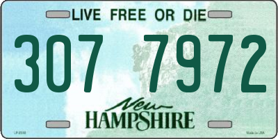 NH license plate 3077972