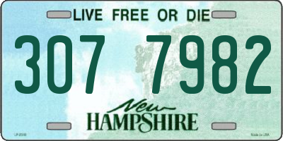 NH license plate 3077982