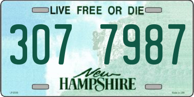 NH license plate 3077987