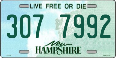 NH license plate 3077992