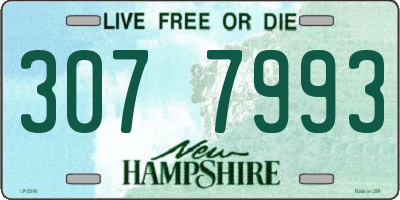 NH license plate 3077993