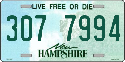 NH license plate 3077994