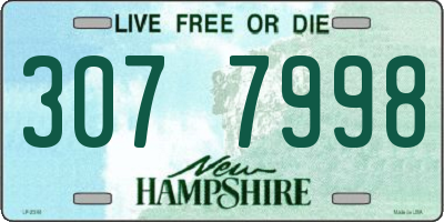 NH license plate 3077998