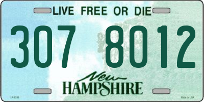 NH license plate 3078012