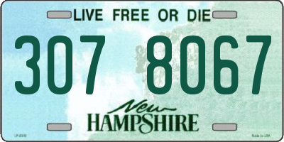 NH license plate 3078067