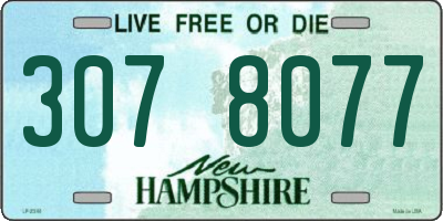 NH license plate 3078077