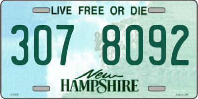 NH license plate 3078092