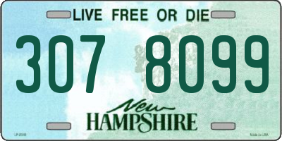 NH license plate 3078099
