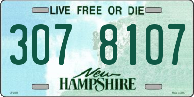 NH license plate 3078107