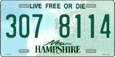 NH license plate 3078114