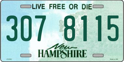 NH license plate 3078115