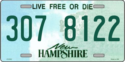 NH license plate 3078122
