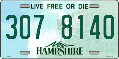 NH license plate 3078140