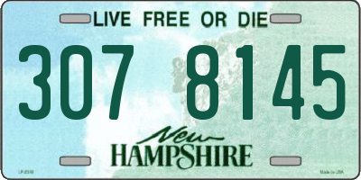 NH license plate 3078145