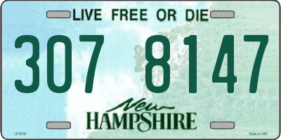 NH license plate 3078147