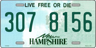 NH license plate 3078156