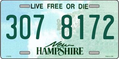 NH license plate 3078172
