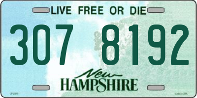 NH license plate 3078192