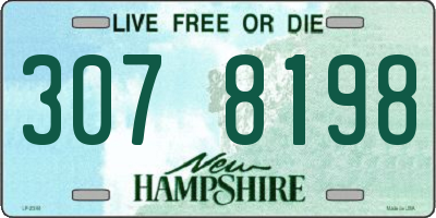 NH license plate 3078198