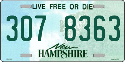 NH license plate 3078363