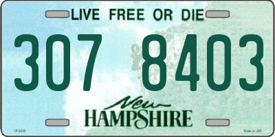 NH license plate 3078403