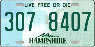 NH license plate 3078407