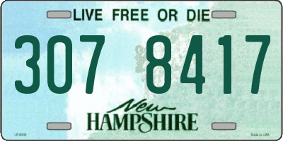 NH license plate 3078417