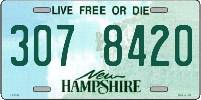 NH license plate 3078420