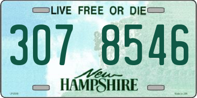 NH license plate 3078546