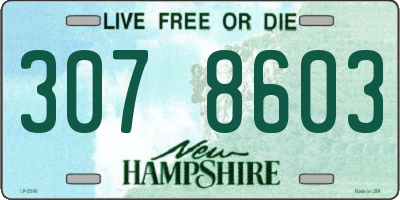 NH license plate 3078603
