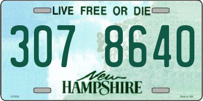 NH license plate 3078640
