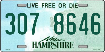 NH license plate 3078646