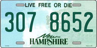 NH license plate 3078652